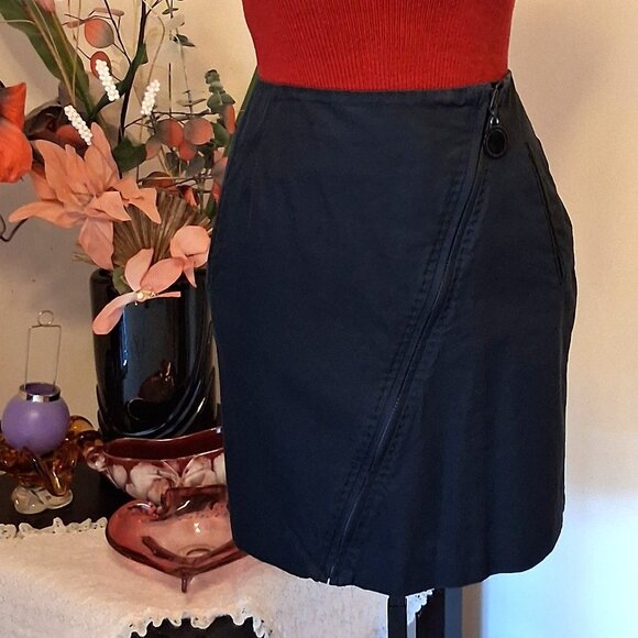 Preowned Designers Remix Collection Black Two Pockets Mini Lined Skirt - Picture 4 of 10